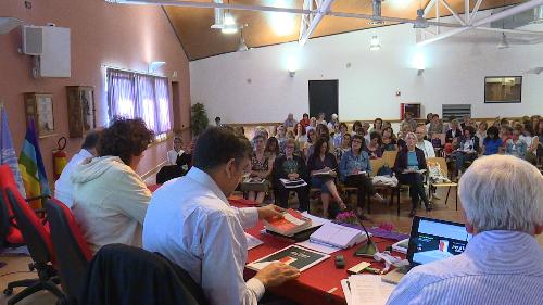 Loredana Panariti (Assessore regionale Lavoro, Formazione, Istruzione, Pari Opportunità, Politiche giovanili, Ricerca e Università) al corso di formazione "Per il bene della società" - Zugliano 08/09/2017